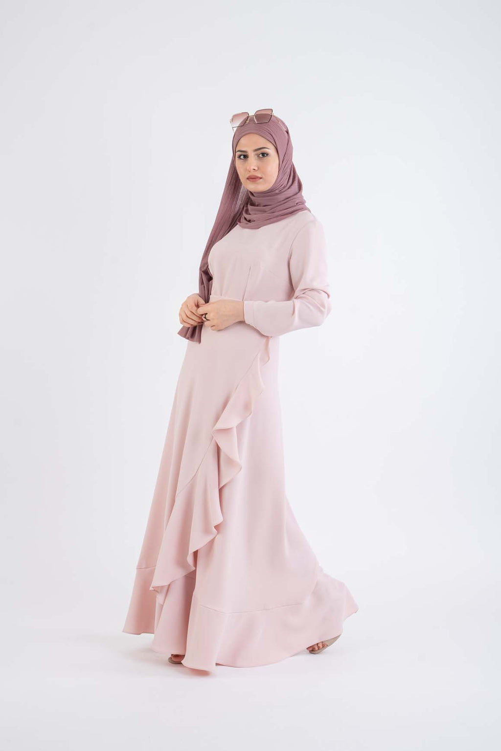 Sarong Pink dress - Modest Dresses, Abaya, Long Sleeve dress!