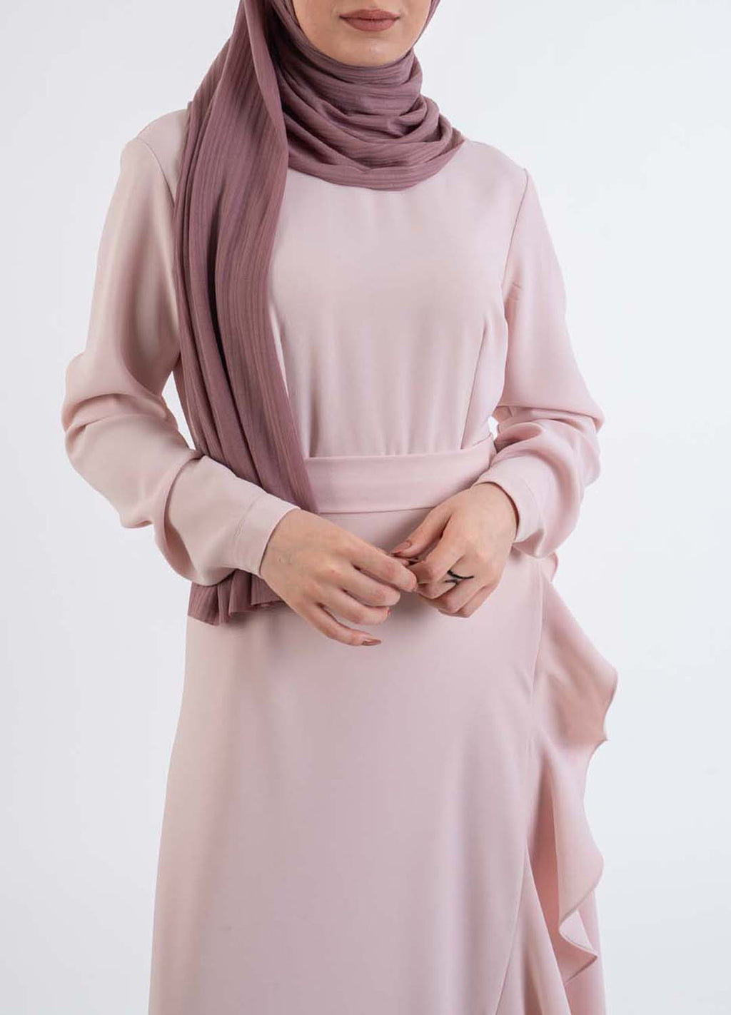 Sarong Pink dress - Modest Dresses, Abaya, Long Sleeve dress!