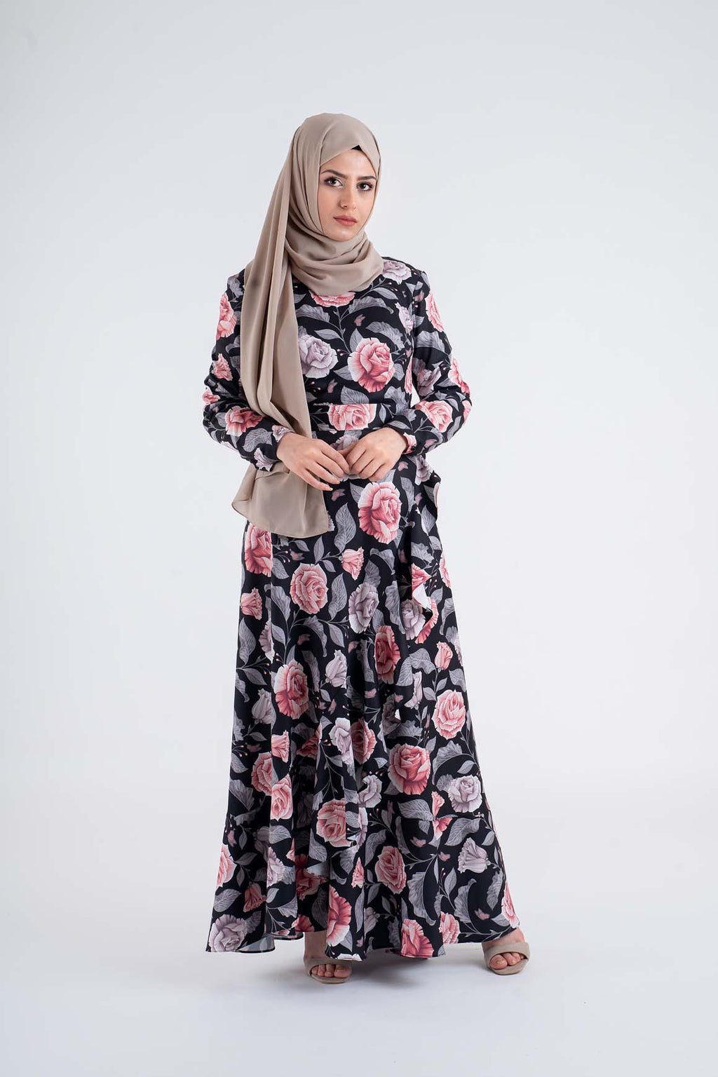 Sarong Rose dress - Modest Dresses, Abaya, Long Sleeve dress!
