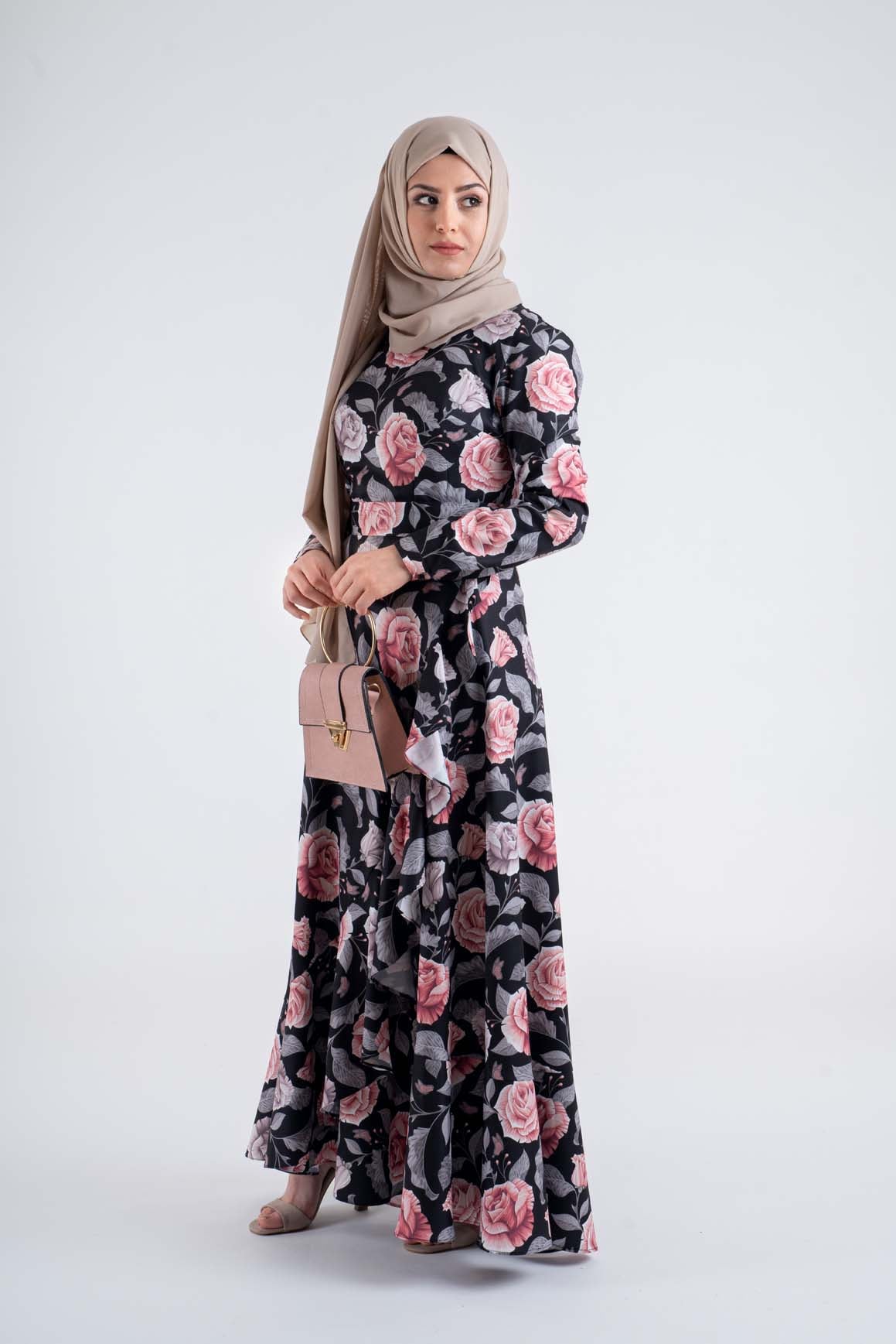 Sarong Rose dress - Modest Dresses, Abaya, Long Sleeve dress!