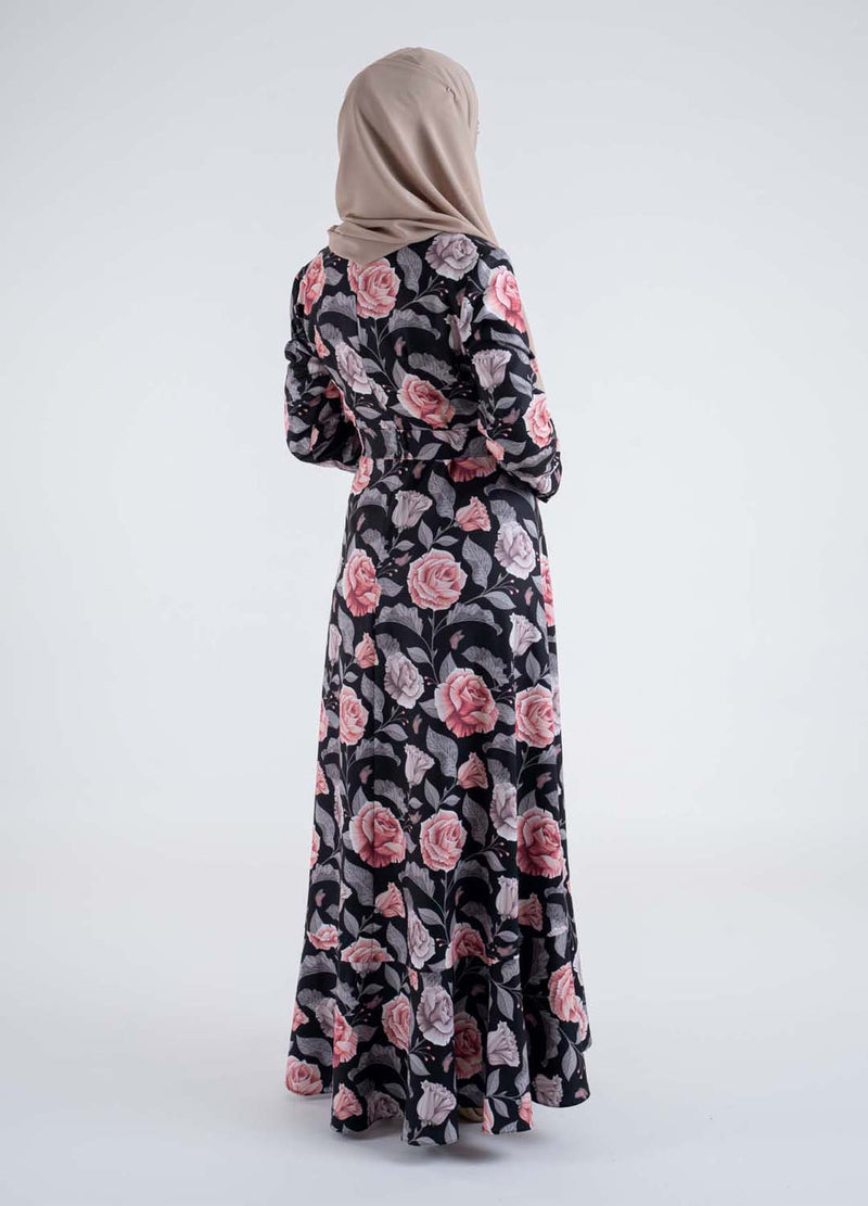 Sarong Rose dress - Modest Dresses, Abaya, Long Sleeve dress!