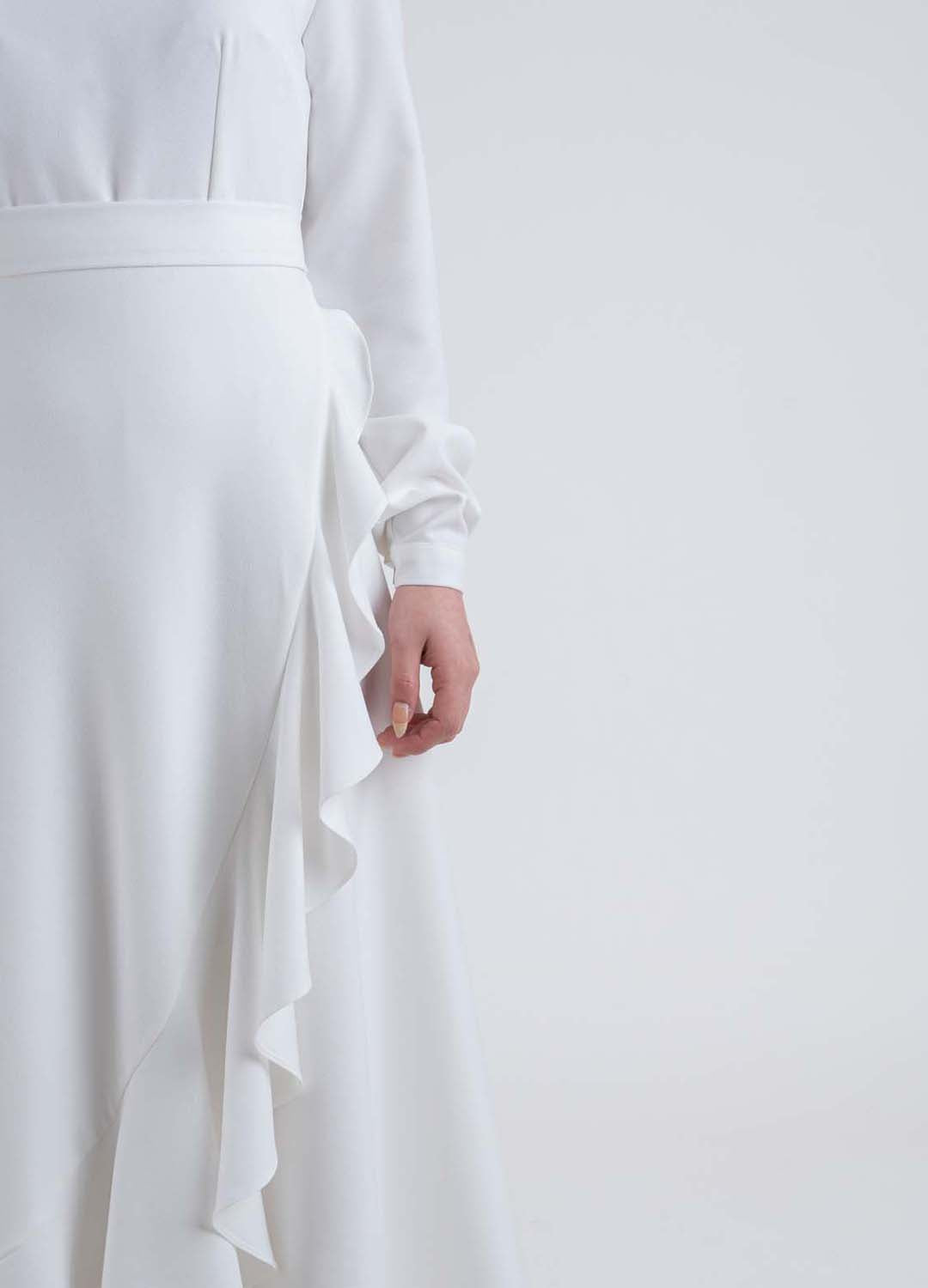 Sarong White dress - Modest Dresses, Abaya, Long Sleeve dress!