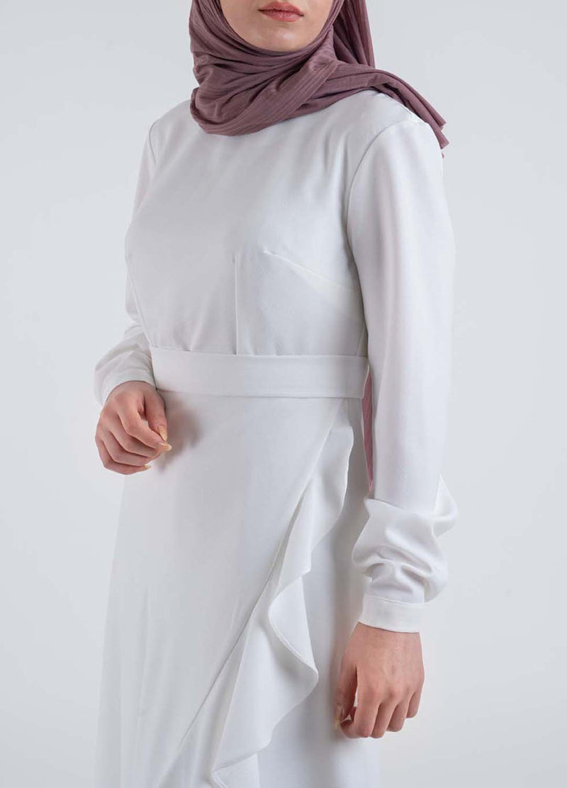 Sarong White dress - Modest Dresses, Abaya, Long Sleeve dress!