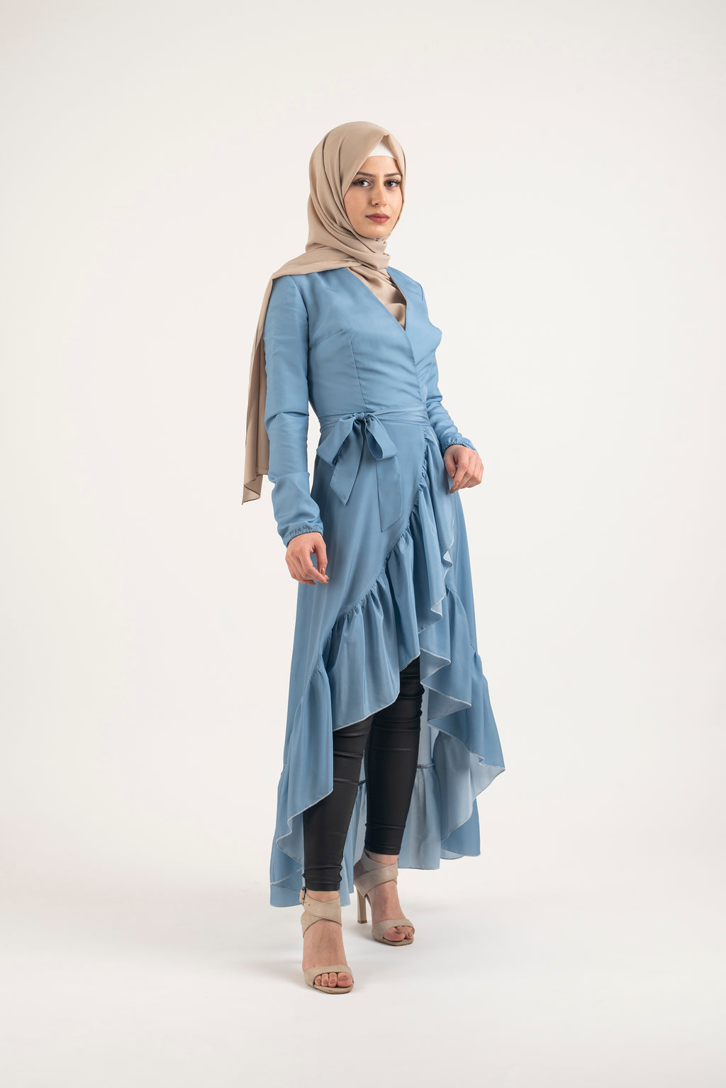 Sky Shade Tunic - Modest Dresses, Abaya, Long Sleeve dress!