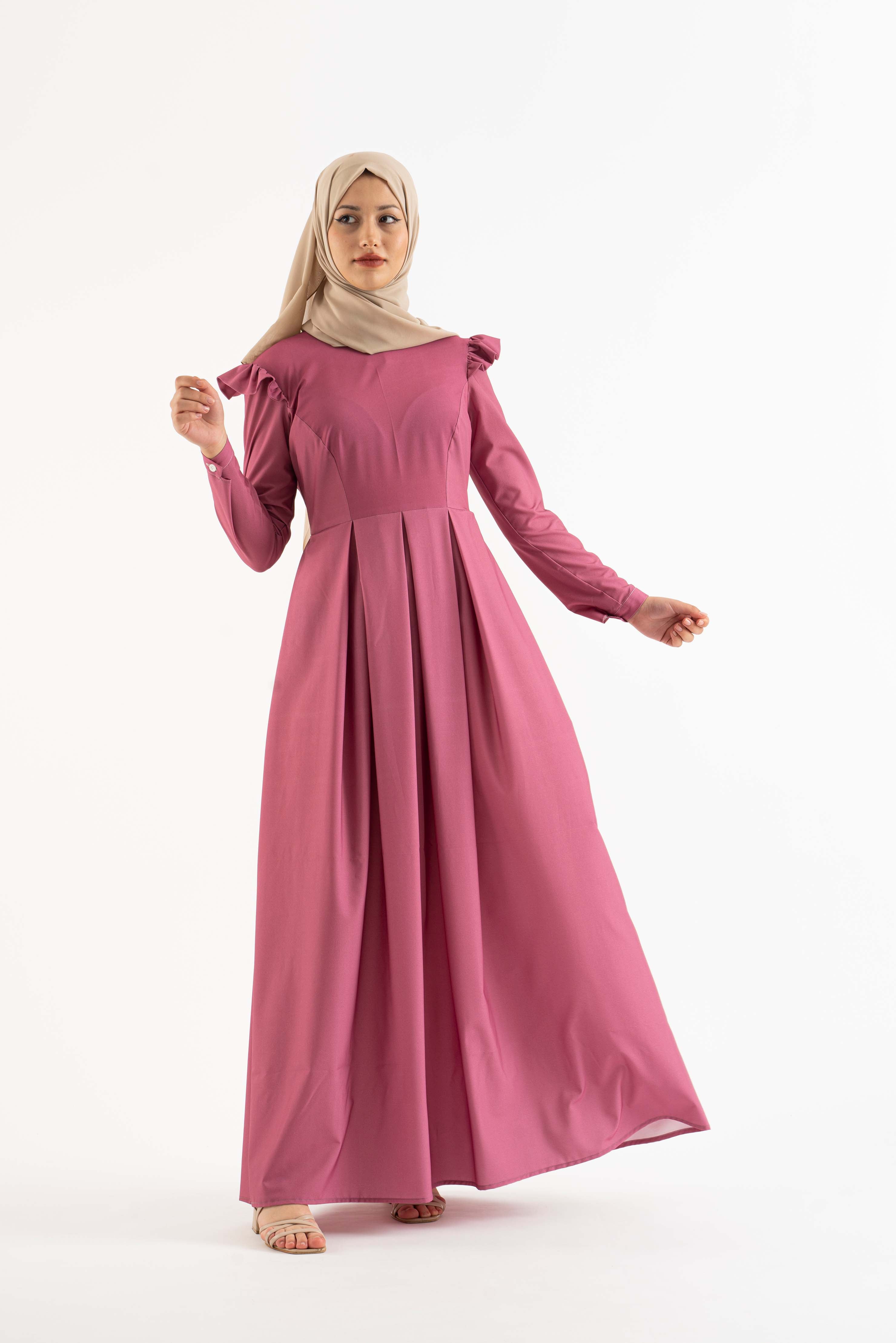 The Kyla Pink Modest Dress Modest Dresses, Abaya, Long Sleeve dress!
