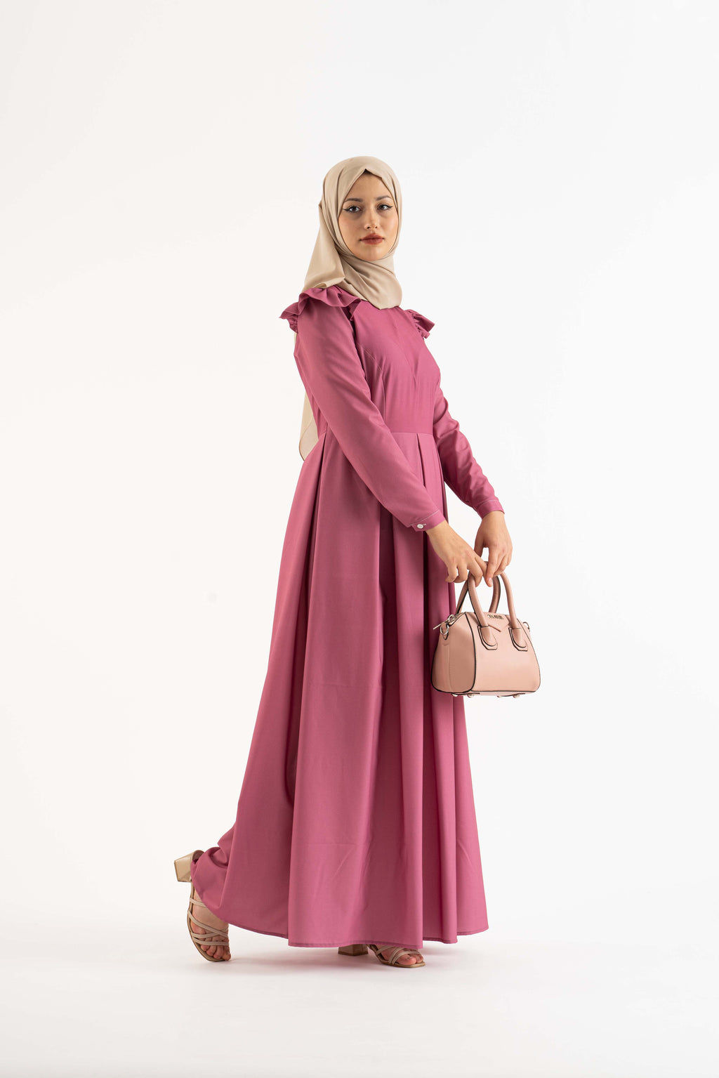 The Kyla Pink Modest Dress Modest Dresses, Abaya, Long Sleeve dress!