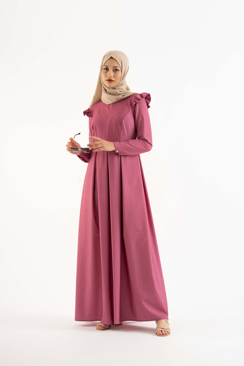 The Kyla Pink Modest Dress Modest Dresses, Abaya, Long Sleeve dress!