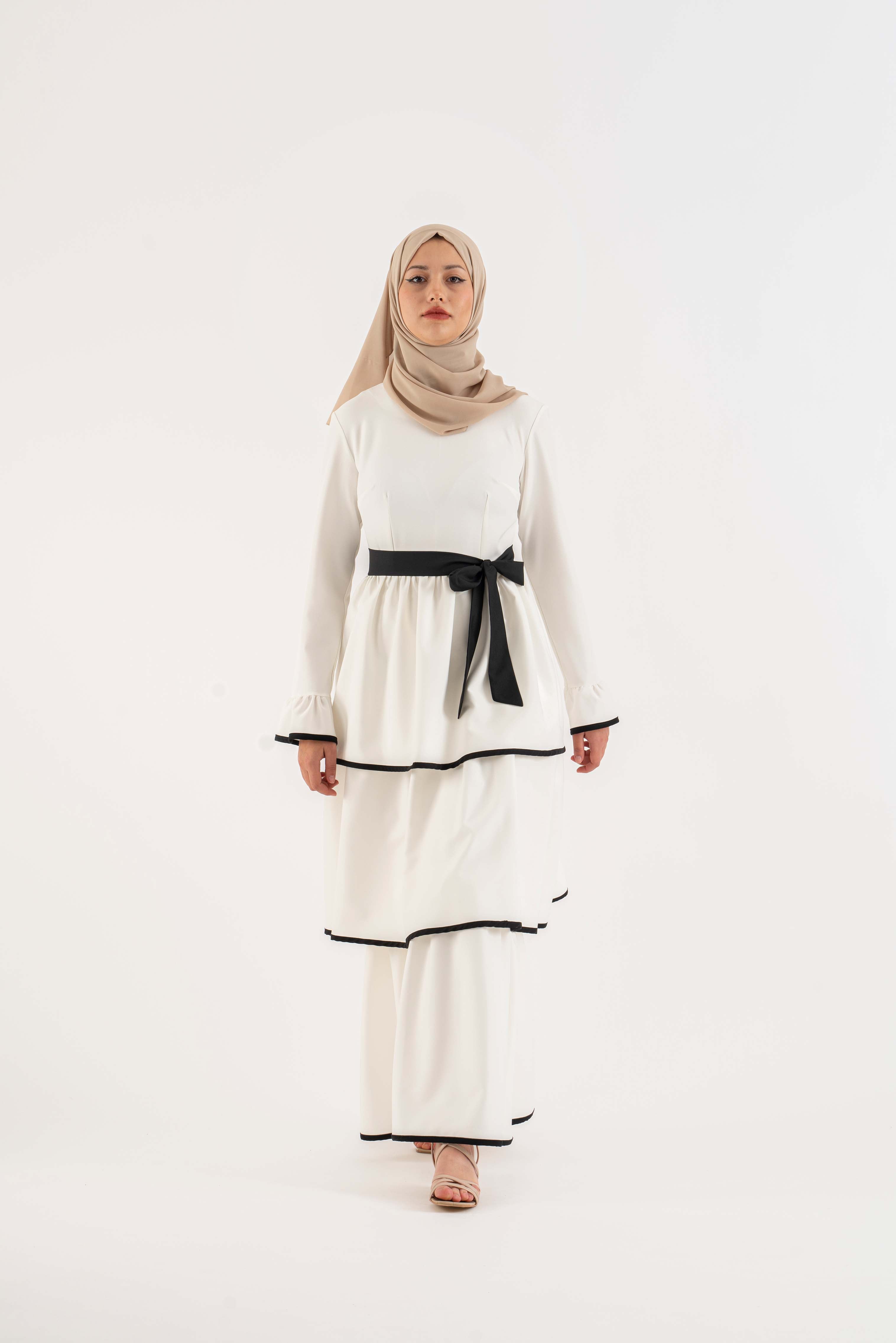The Lyn White Modest Dress Modest Dresses, Abaya, Long Sleeve dress!