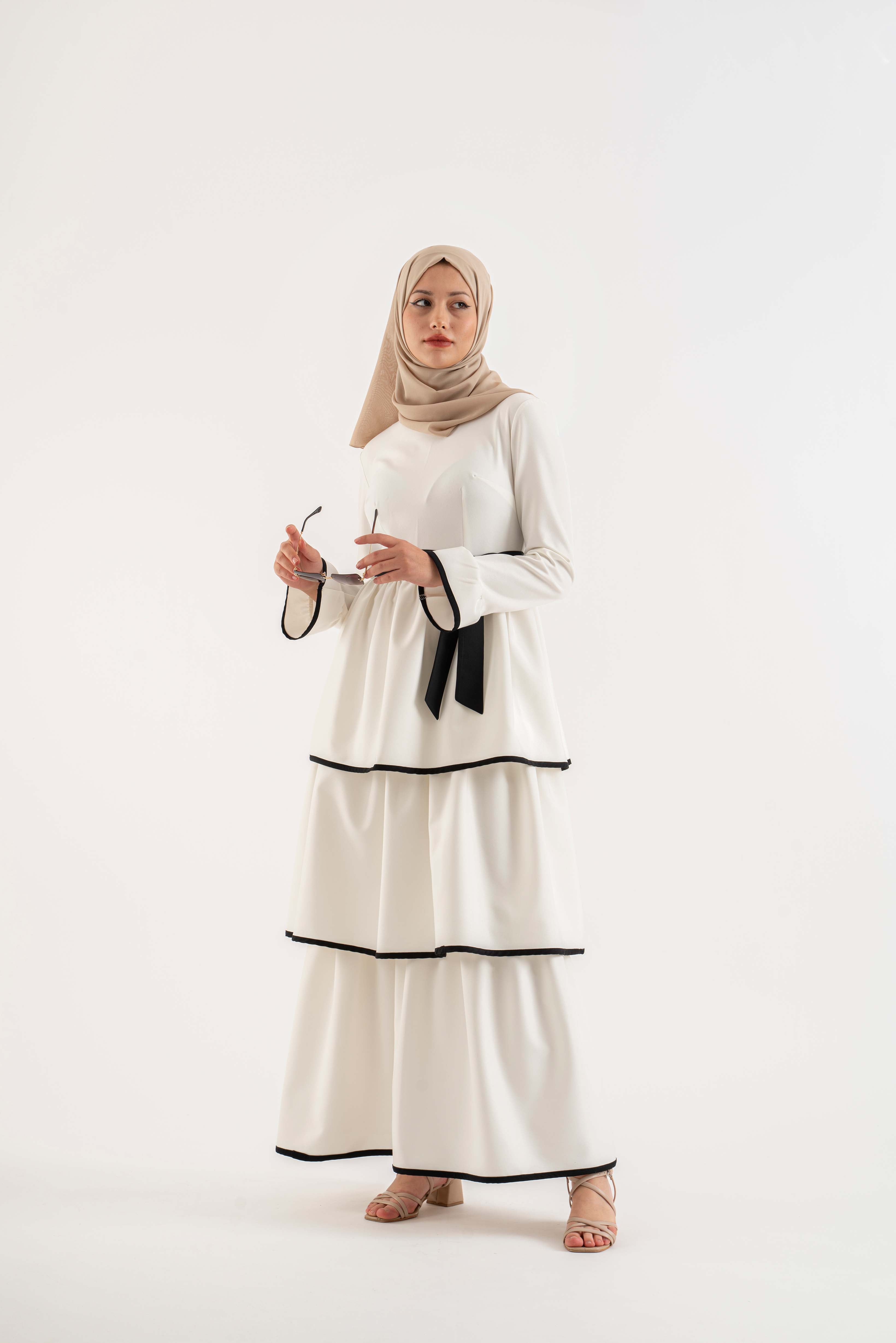 The Lyn White Modest Dress Modest Dresses, Abaya, Long Sleeve dress!