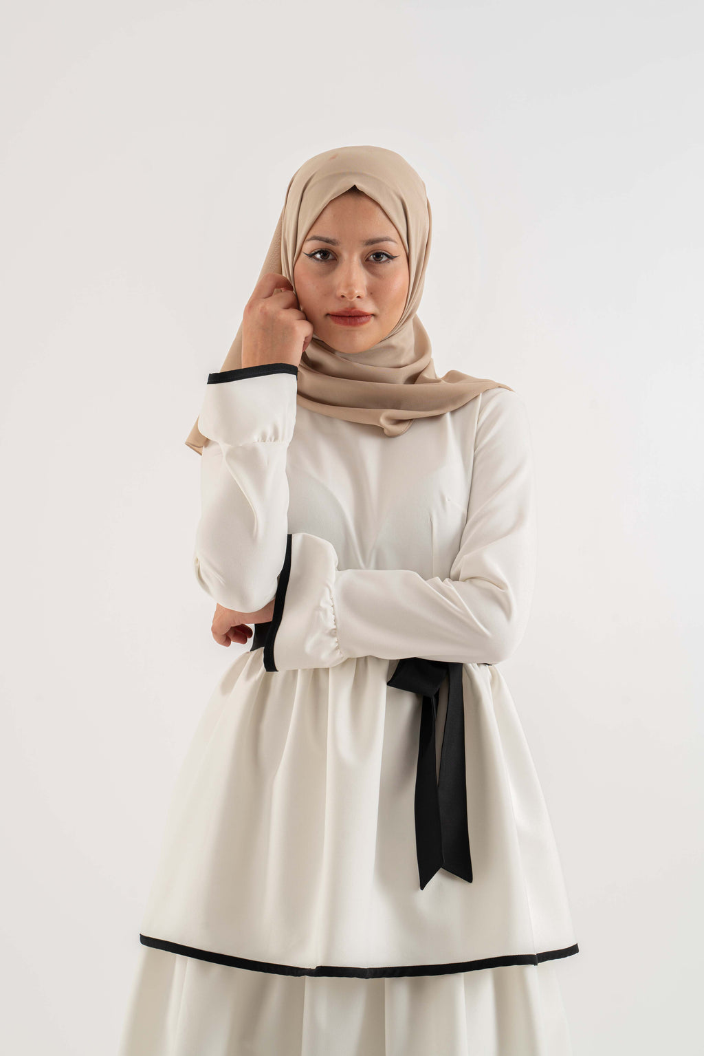 The Lyn White Modest Dress Modest Dresses, Abaya, Long Sleeve dress!