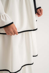 The Lyn White Modest Dress Modest Dresses, Abaya, Long Sleeve dress!