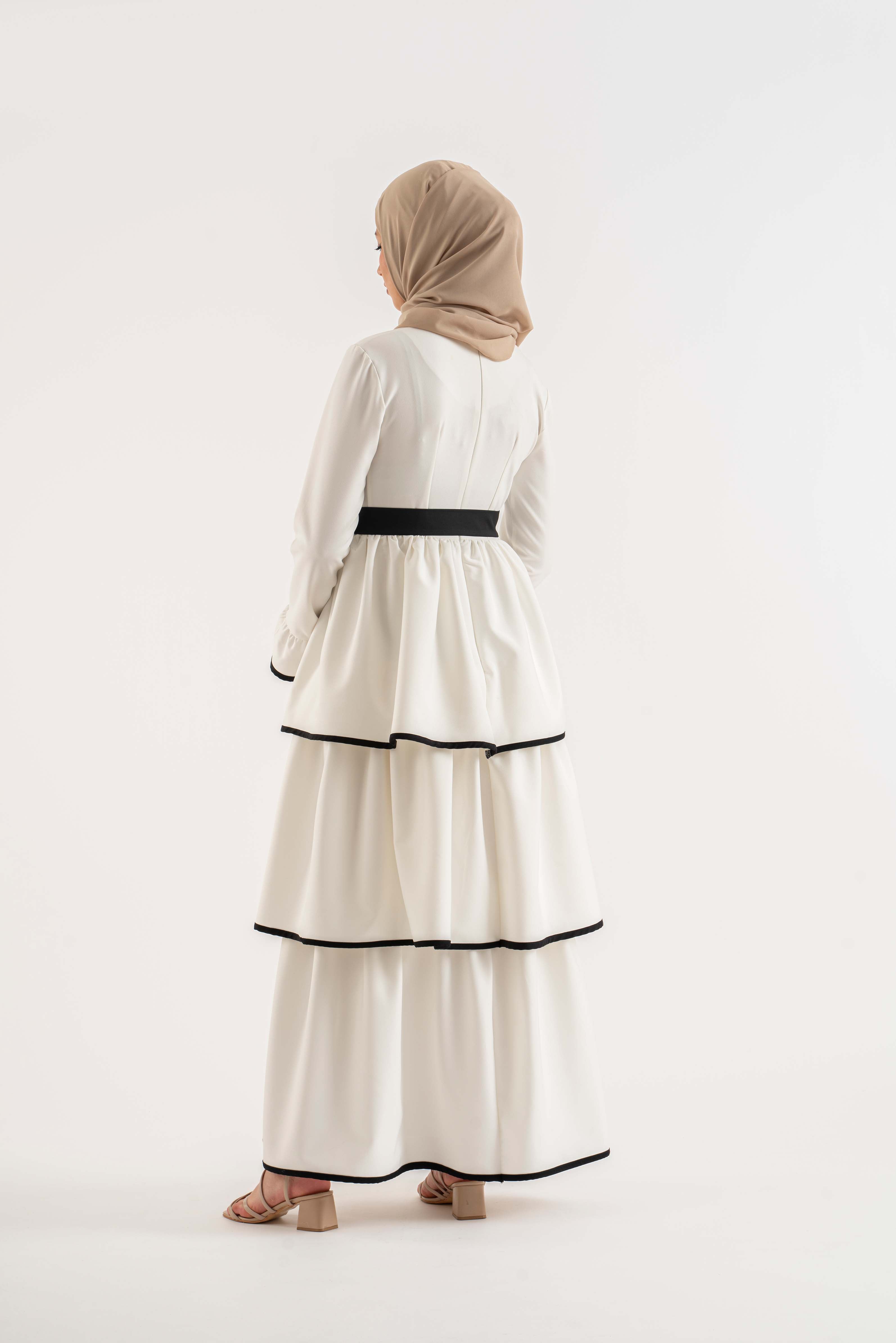 The Lyn White Modest Dress Modest Dresses, Abaya, Long Sleeve dress!
