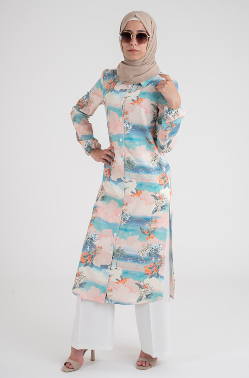 Twilight Maxi Shirt - Modest Dresses, Abaya, Long Sleeve dress!