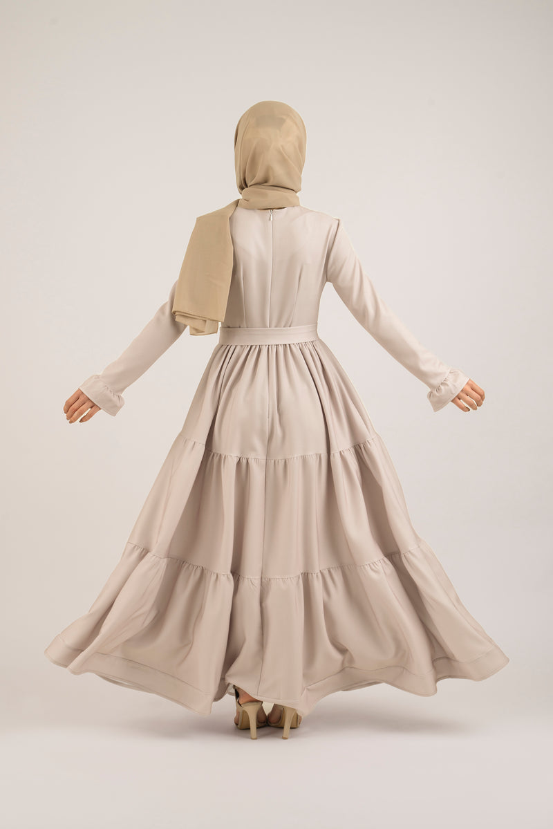 Walnut Pleat Dress - Modest Dresses, Abaya, Long Sleeve dress!