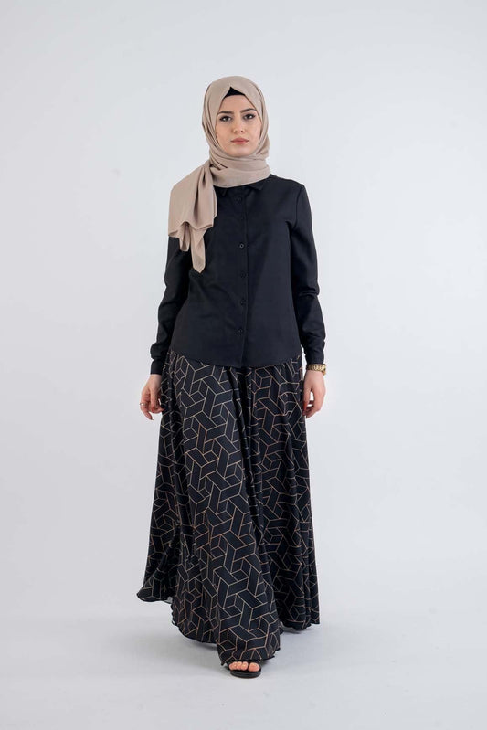 Black Shirt - Modest Dresses, Abaya, Maxi, Long Sleeve dress!
