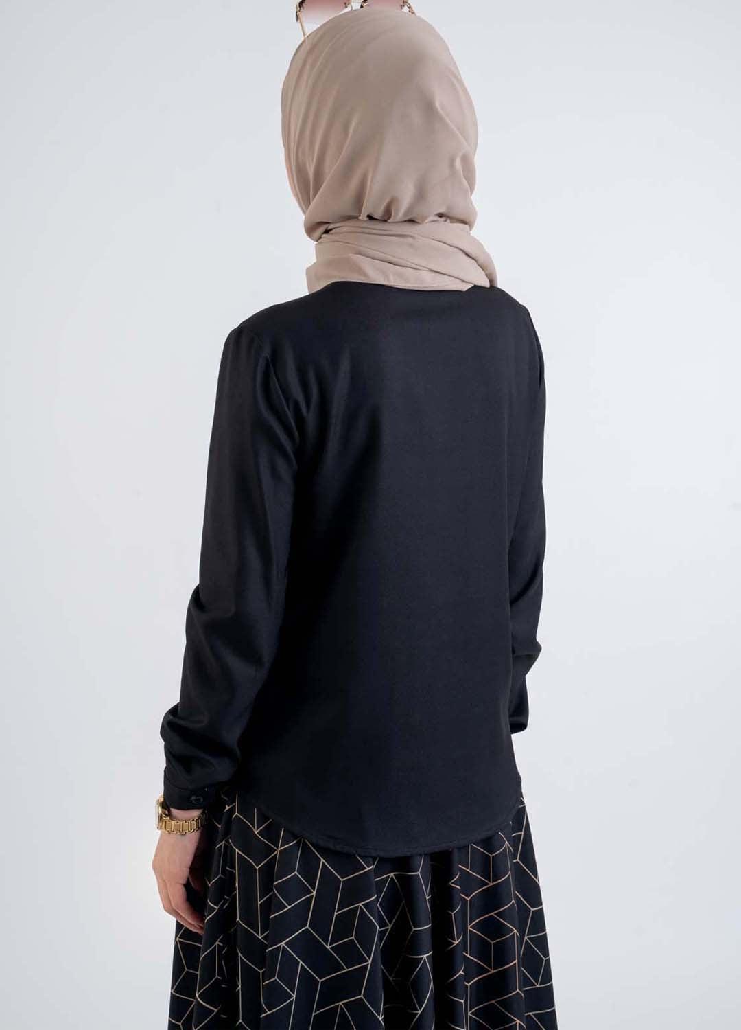 Black Shirt - Modest Dresses, Abaya, Maxi, Long Sleeve dress!