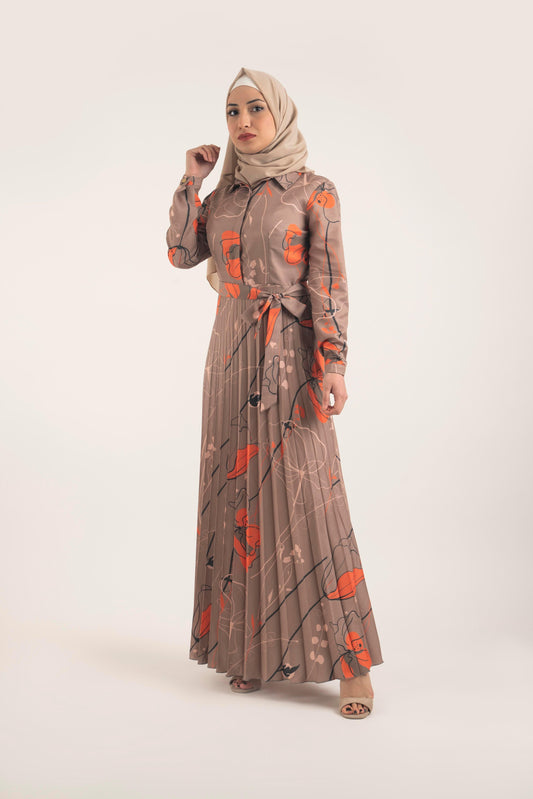 Brown Oak Dress - Modest Dresses, Abaya, Maxi, Long Sleeve dress!