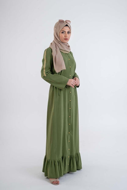 khaki shirt dress - Modest Dresses, Abaya, Long Sleeve dress!