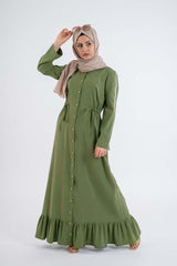 khaki shirt dress - Modest Dresses, Abaya, Long Sleeve dress!