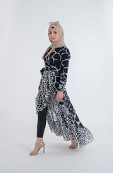 Leo Prİnt Tunic- Modest Dresses, Abaya, Long Sleeve dress!