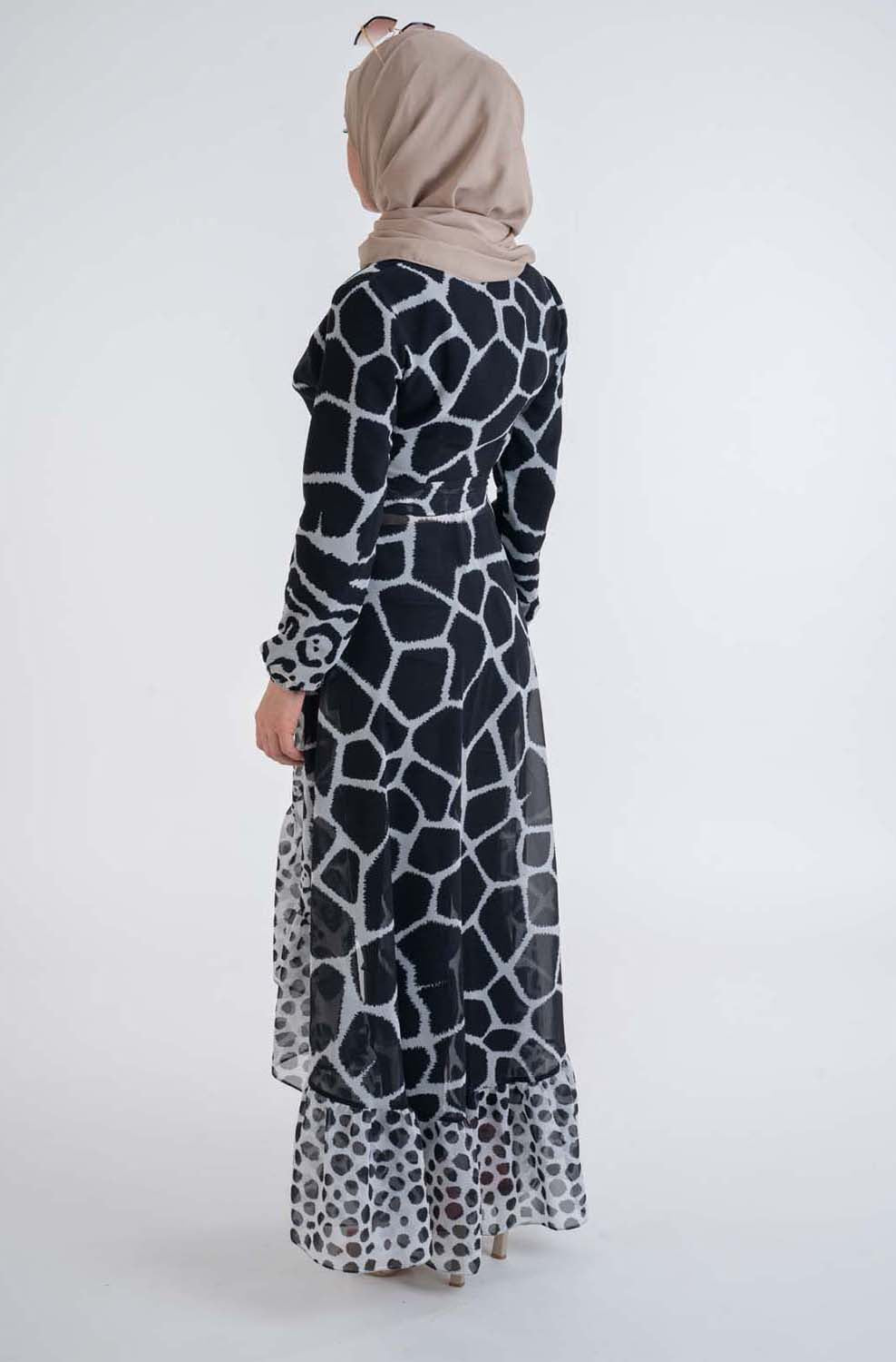 Leo Prİnt Tunic- Modest Dresses, Abaya, Long Sleeve dress!