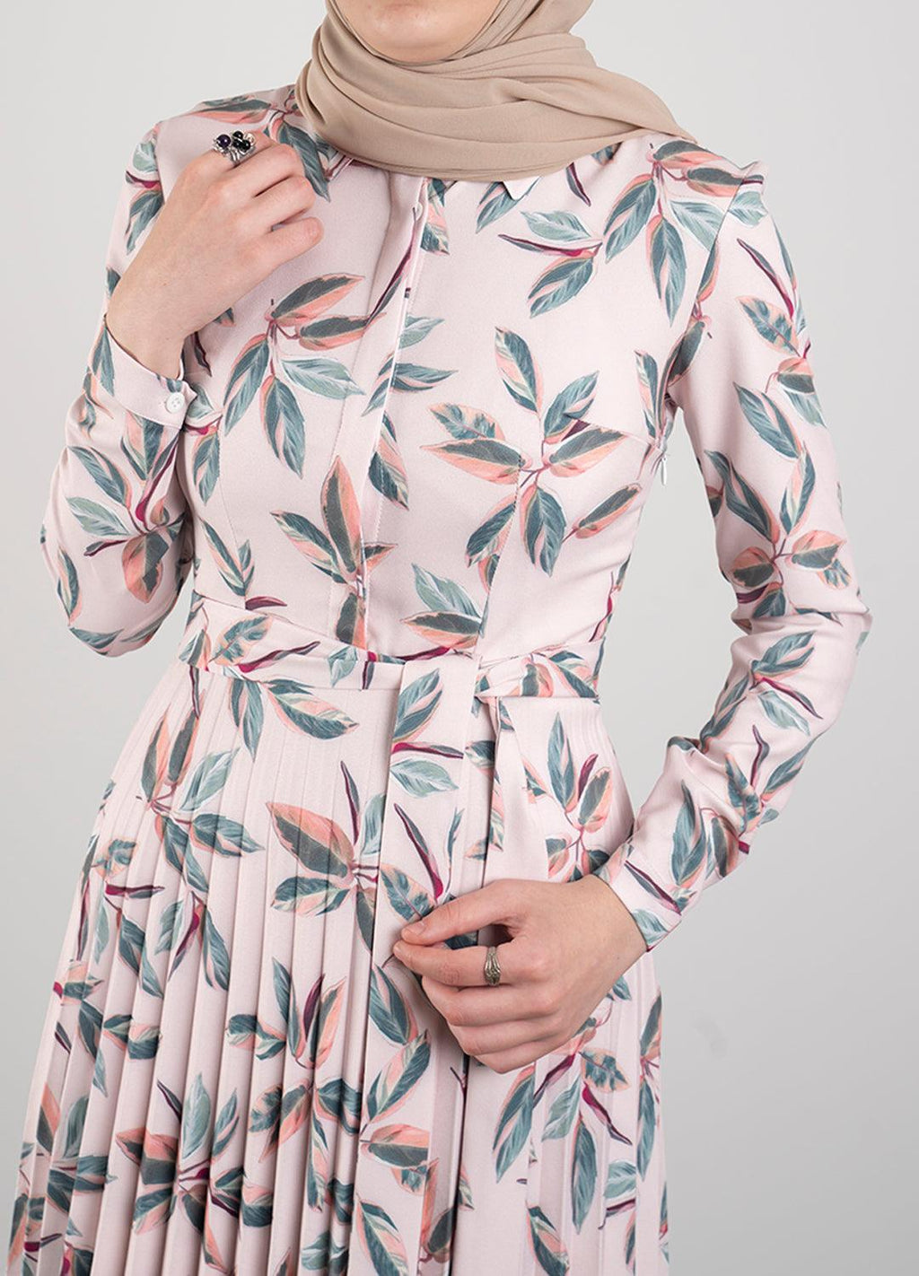 Multi-leaf dress - Modest Dresses, Abaya, Long Sleeve dress!