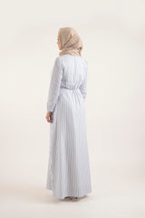 Pencil Stripe Dress - Modest Dresses, Abaya, Long Sleeve dress!