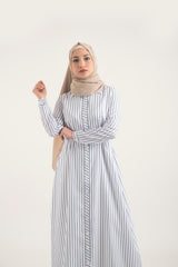 Pencil Stripe Dress - Modest Dresses, Abaya, Long Sleeve dress!