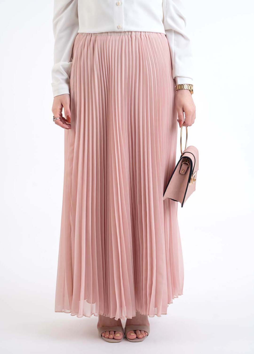 pink pleat skirt - Modest Dresses, Abaya, Long Sleeve dress!