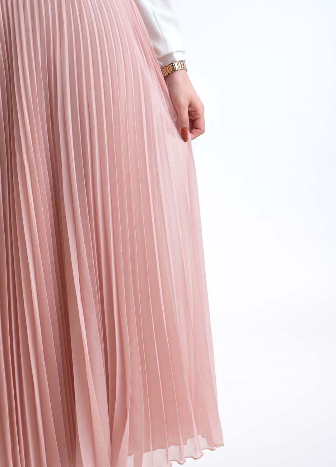 pink pleat skirt - Modest Dresses, Abaya, Long Sleeve dress!
