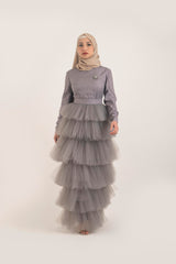 Royal Gray Dress - Modest Dresses, Abaya, Long Sleeve dress!