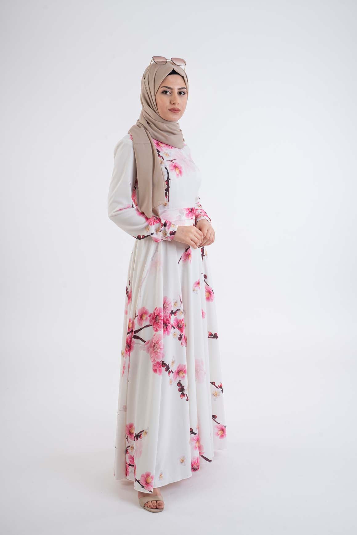 spring white dress - Modest Dresses, Abaya, Long Sleeve dress!