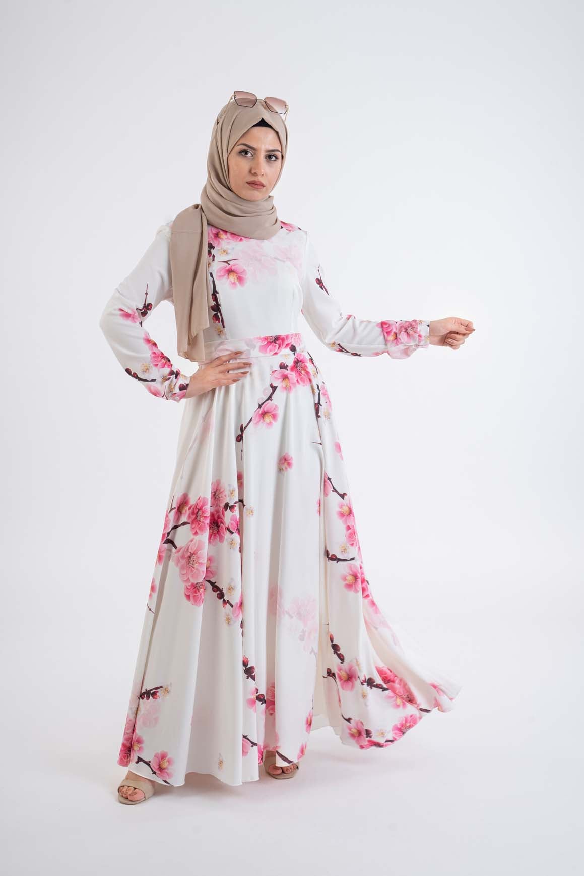 spring white dress - Modest Dresses, Abaya, Long Sleeve dress!