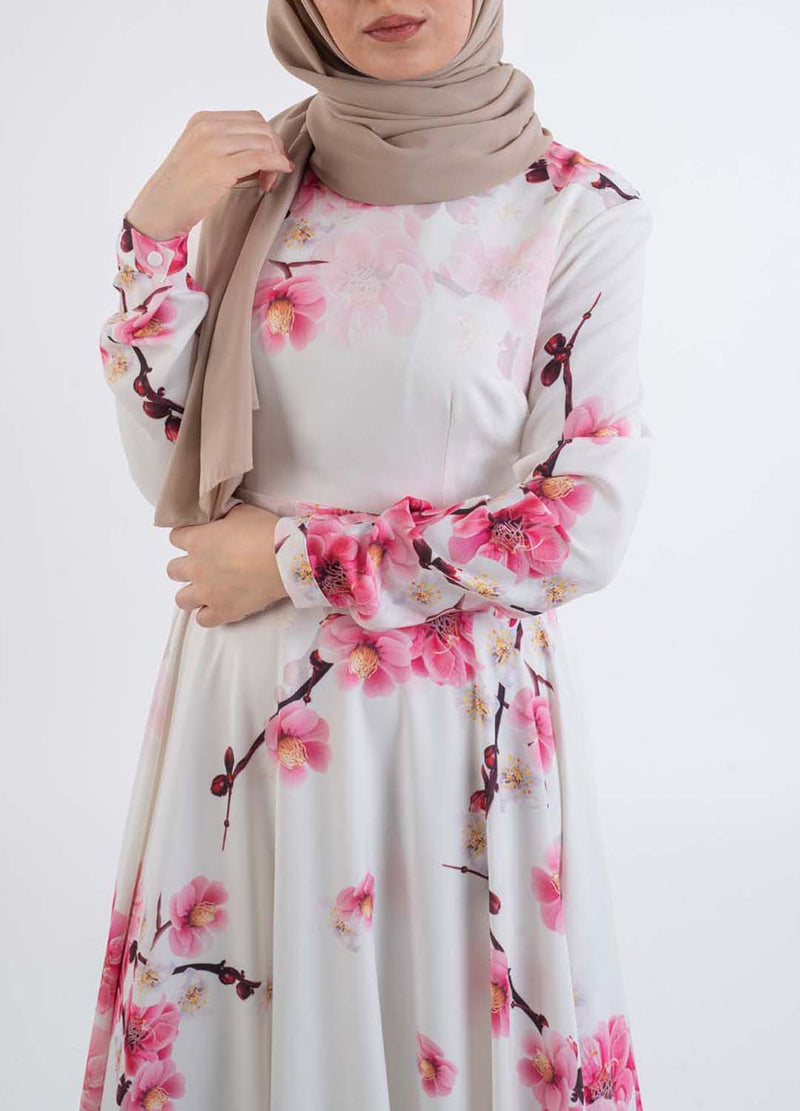 spring white dress - Modest Dresses, Abaya, Long Sleeve dress!