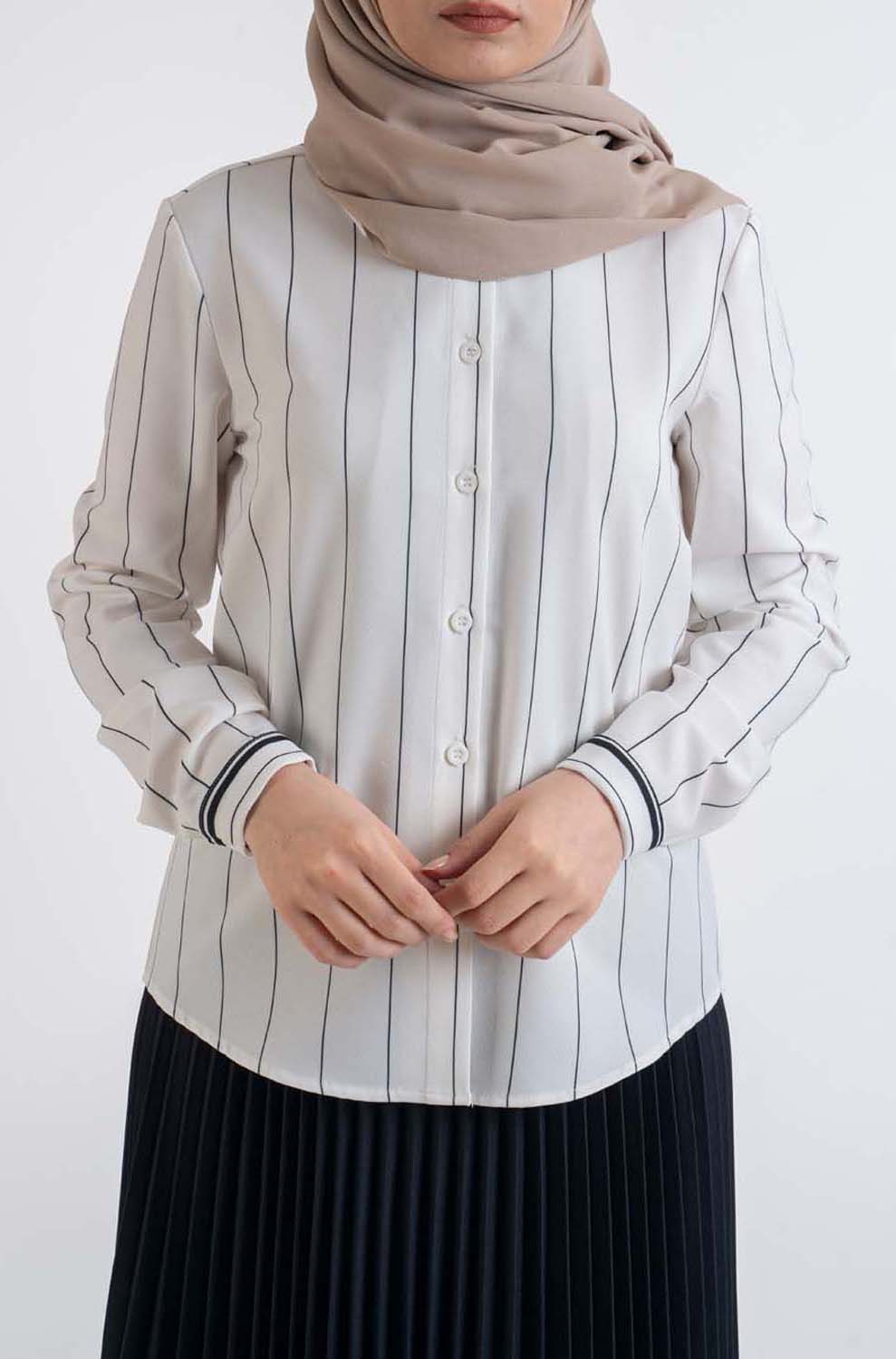 striped shirt - Modest Dresses, Abaya, Long Sleeve dress!