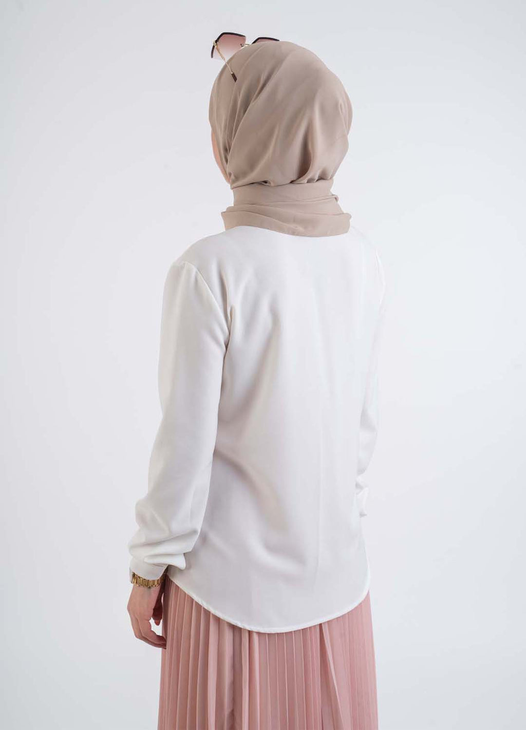 white shirt- Modest Dresses, Abaya, Long Sleeve dress!