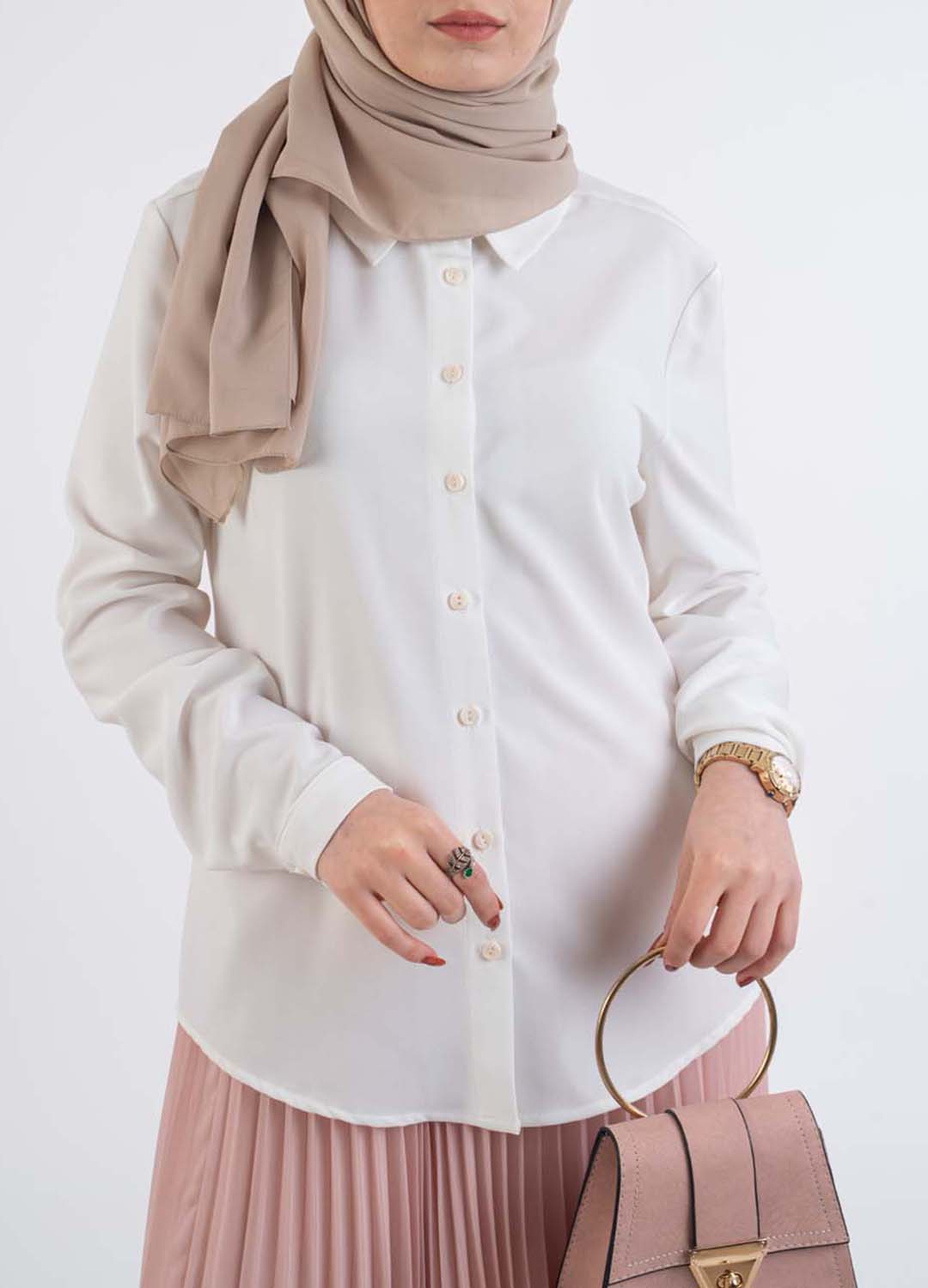 white shirt- Modest Dresses, Abaya, Long Sleeve dress!
