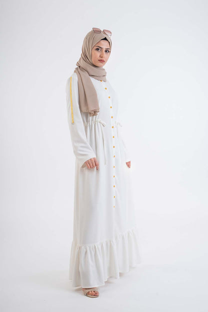 white shirt dress - Modest Dresses, Abaya, Long Sleeve dress!