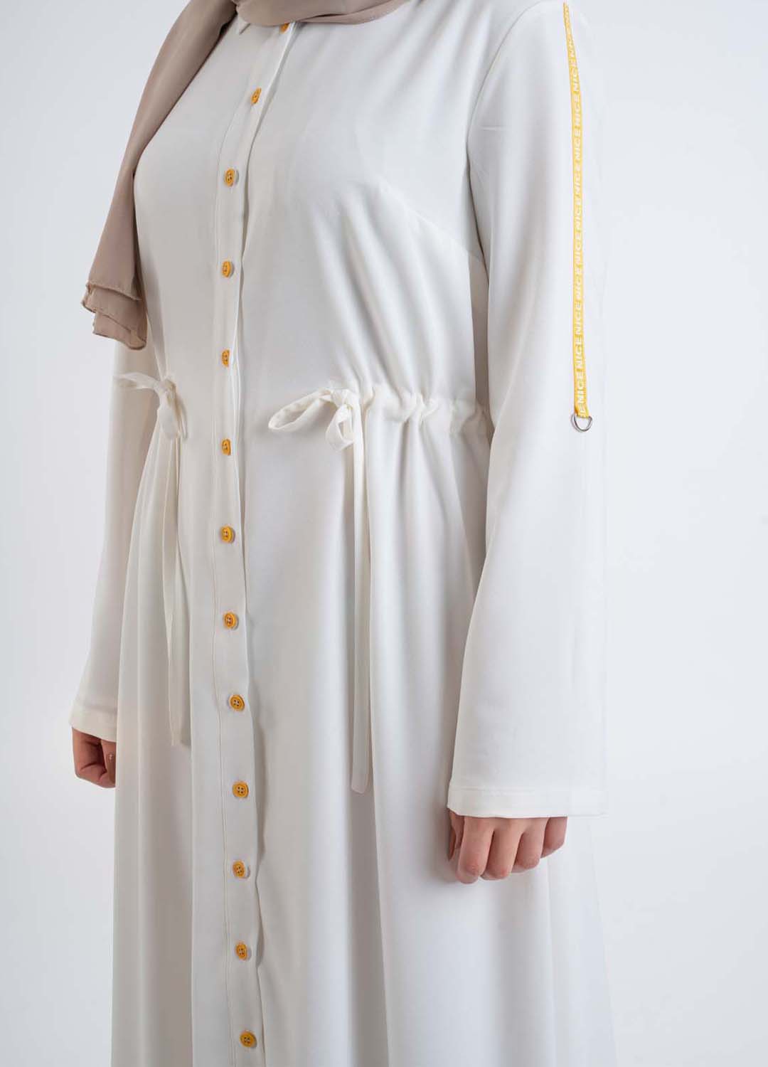 white shirt dress - Modest Dresses, Abaya, Long Sleeve dress!