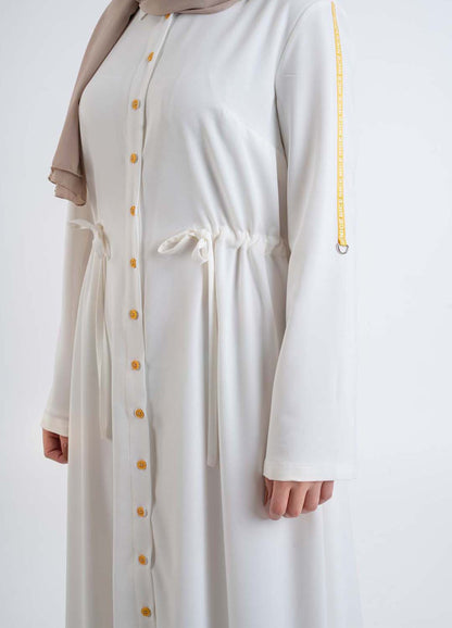 white shirt dress - Modest Dresses, Abaya, Long Sleeve dress!