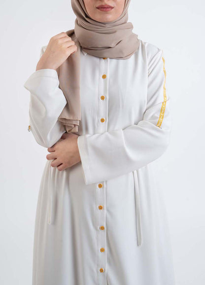 white shirt dress - Modest Dresses, Abaya, Long Sleeve dress!