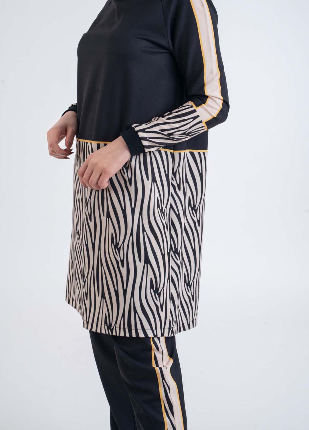 Zebra HOODED Sport Suit - Modest Dresses, Abaya, Long Sleeve dress!